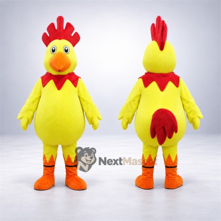 Rooster Mascot Costume - Yellow for Festivals Rooster Mascot Costume - Yellow for Festivals