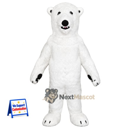 Polar Bear Mascot Costume for Team Events Polar Bear Mascot Costume for Team Events