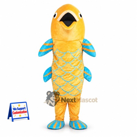 Fish Mascot Costume - Yellow Fish Mascot Costume - Yellow