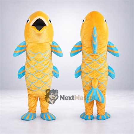 Fish Mascot Costume - Yellow Fish Mascot Costume - Yellow