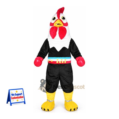 Rooster Mascot Costume - Black Outfit Rooster Mascot Costume - Black Outfit