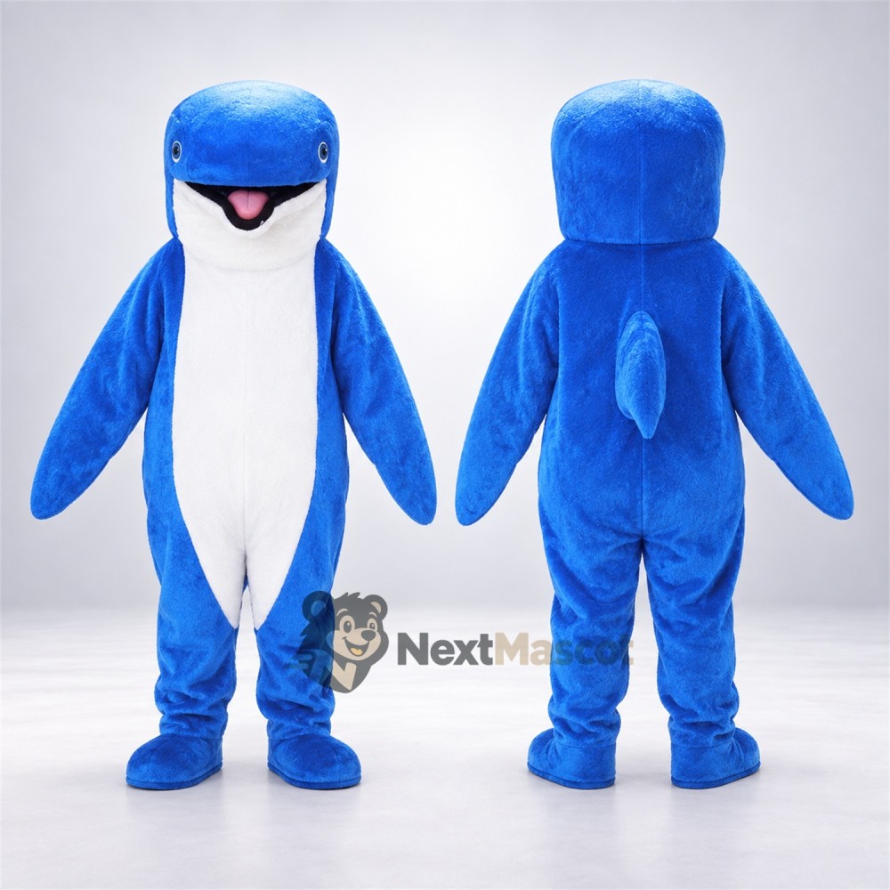 Dolphin Mascot Costume - Blue for Aquarium Events