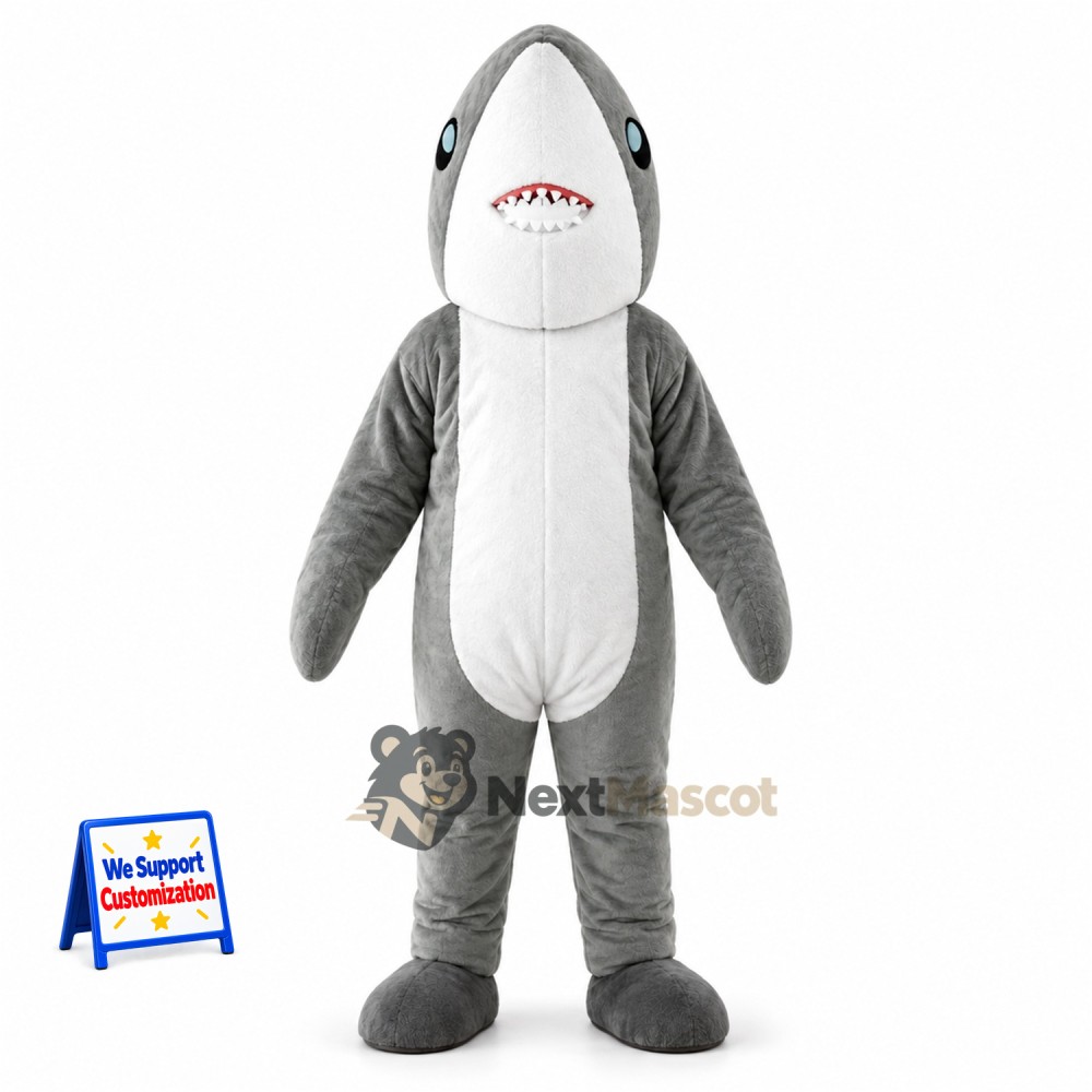 Shark Mascot Costume - Gray for Ocean Awareness Shark Mascot Costume - Gray for Ocean Awareness