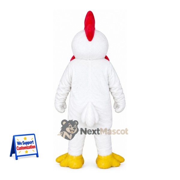 Rooster Mascot Costume - White for Team Events Rooster Mascot Costume - White for Team Events