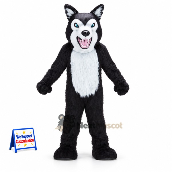 Husky Mascot Costume - Black and White for Community Events