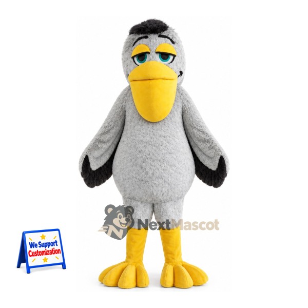 Bird Mascot Costume - Gray for Parades