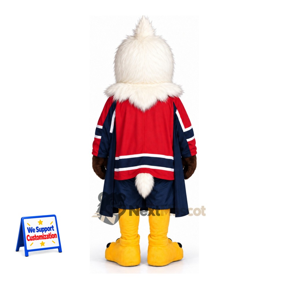 Eagle Mascot Costume - Red Hockey Jersey Eagle Mascot Costume - Red Hockey Jersey