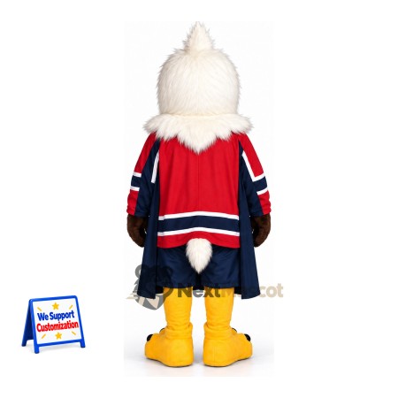 Eagle Mascot Costume - Red Hockey Jersey Eagle Mascot Costume - Red Hockey Jersey