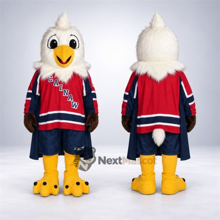 Eagle Mascot Costume - Red Hockey Jersey Eagle Mascot Costume - Red Hockey Jersey