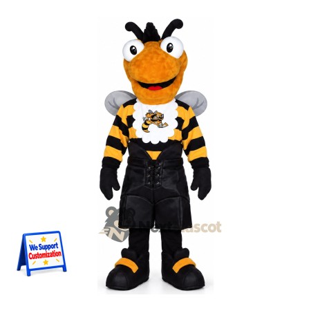 Wasp Mascot Costume - Black and White Uniform Wasp Mascot Costume - Black and White Uniform