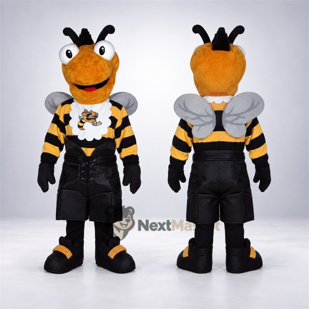 Wasp Mascot Costume - Black and White Uniform Wasp Mascot Costume - Black and White Uniform