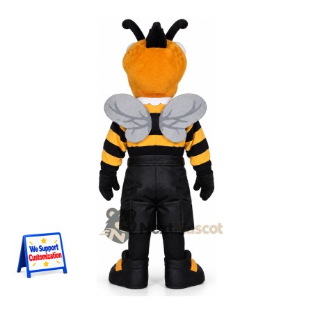 Wasp Mascot Costume - Black and White Uniform Wasp Mascot Costume - Black and White Uniform