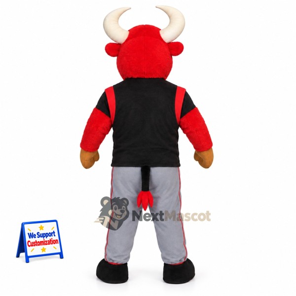 Bull Mascot Costume - Red for Community Events Bull Mascot Costume - Red for Community Events