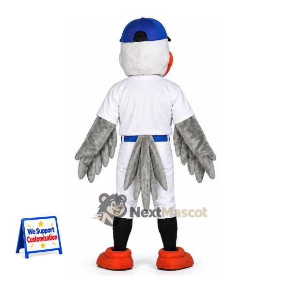 Seagull Mascot Costume - Baseball Uniform Seagull Mascot Costume - Baseball Uniform