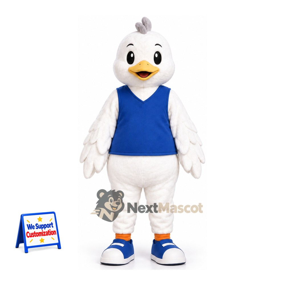 Bird Mascot Costume - White for School Events Bird Mascot Costume - White for School Events