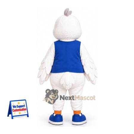 Bird Mascot Costume - White for School Events Bird Mascot Costume - White for School Events