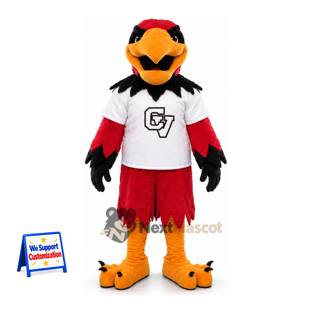 Eagle Mascot Costume - Red, White Shirt Eagle Mascot Costume - Red, White Shirt