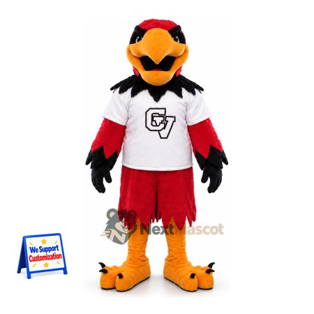 Eagle Mascot Costume - Red, White Shirt Eagle Mascot Costume - Red, White Shirt