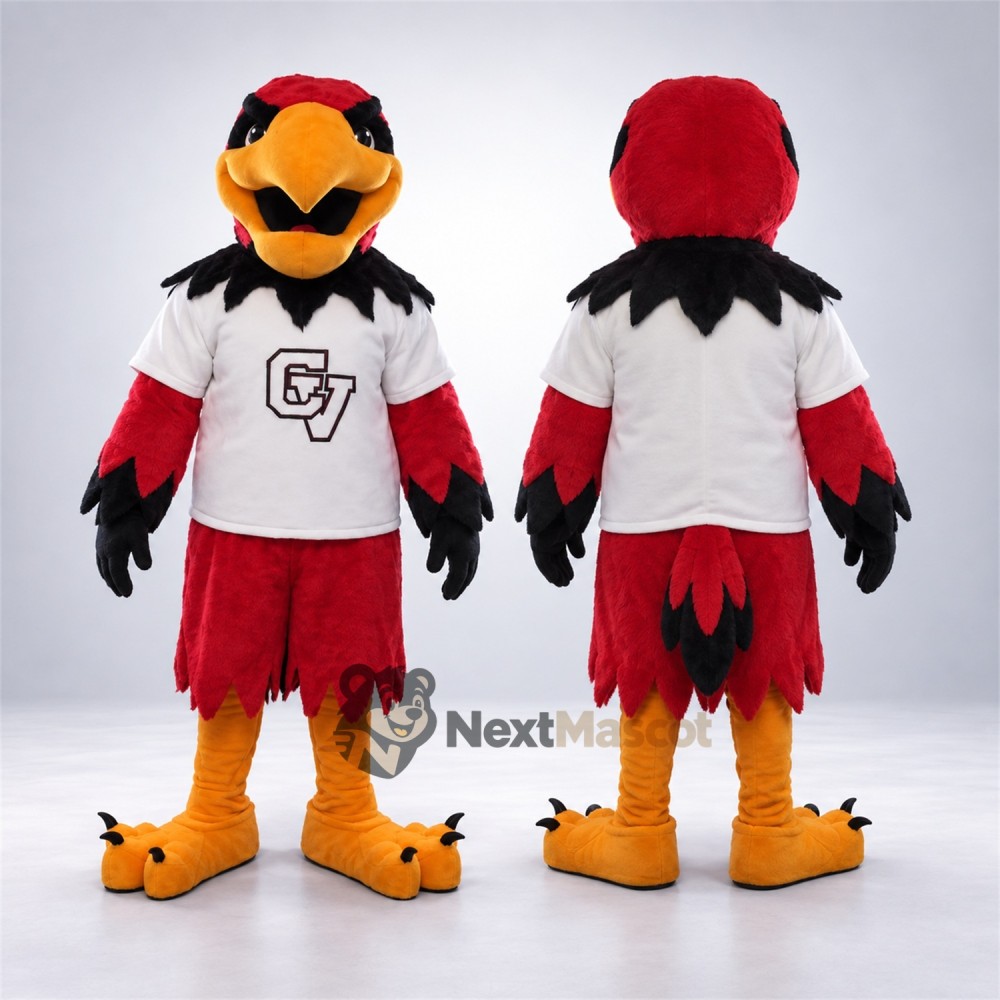 Eagle Mascot Costume - Red, White Shirt Eagle Mascot Costume - Red, White Shirt