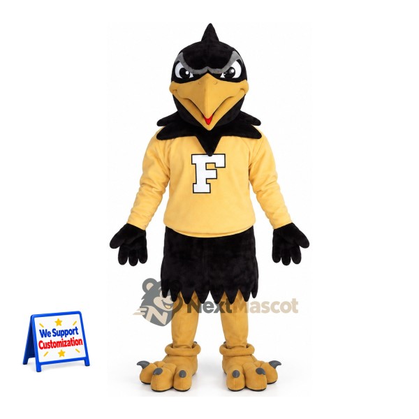 Falcon Mascot Costume - Black for Parades