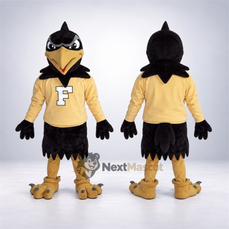 Falcon Mascot Costume - Black for Parades Falcon Mascot Costume - Black for Parades