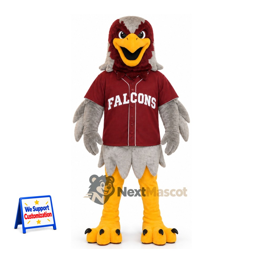Falcon Mascot Costume - Red Shirt Falcon Mascot Costume - Red Shirt