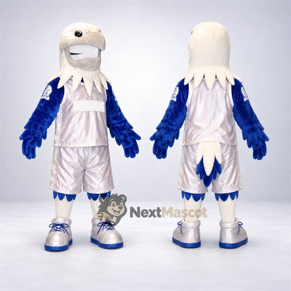 Eagle Mascot Costume - White and Blue Eagle Mascot Costume - White and Blue