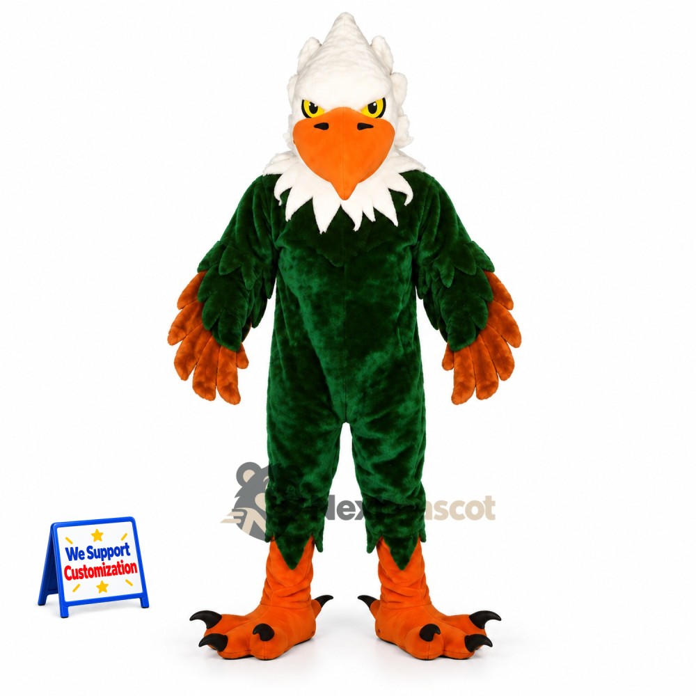 Eagle Mascot Costume - Green Eagle Mascot Costume - Green