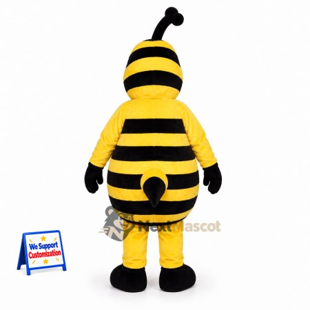 Bee Mascot Costume - Yellow, Long Striped Antenna Bee Mascot Costume - Yellow, Long Striped Antenna