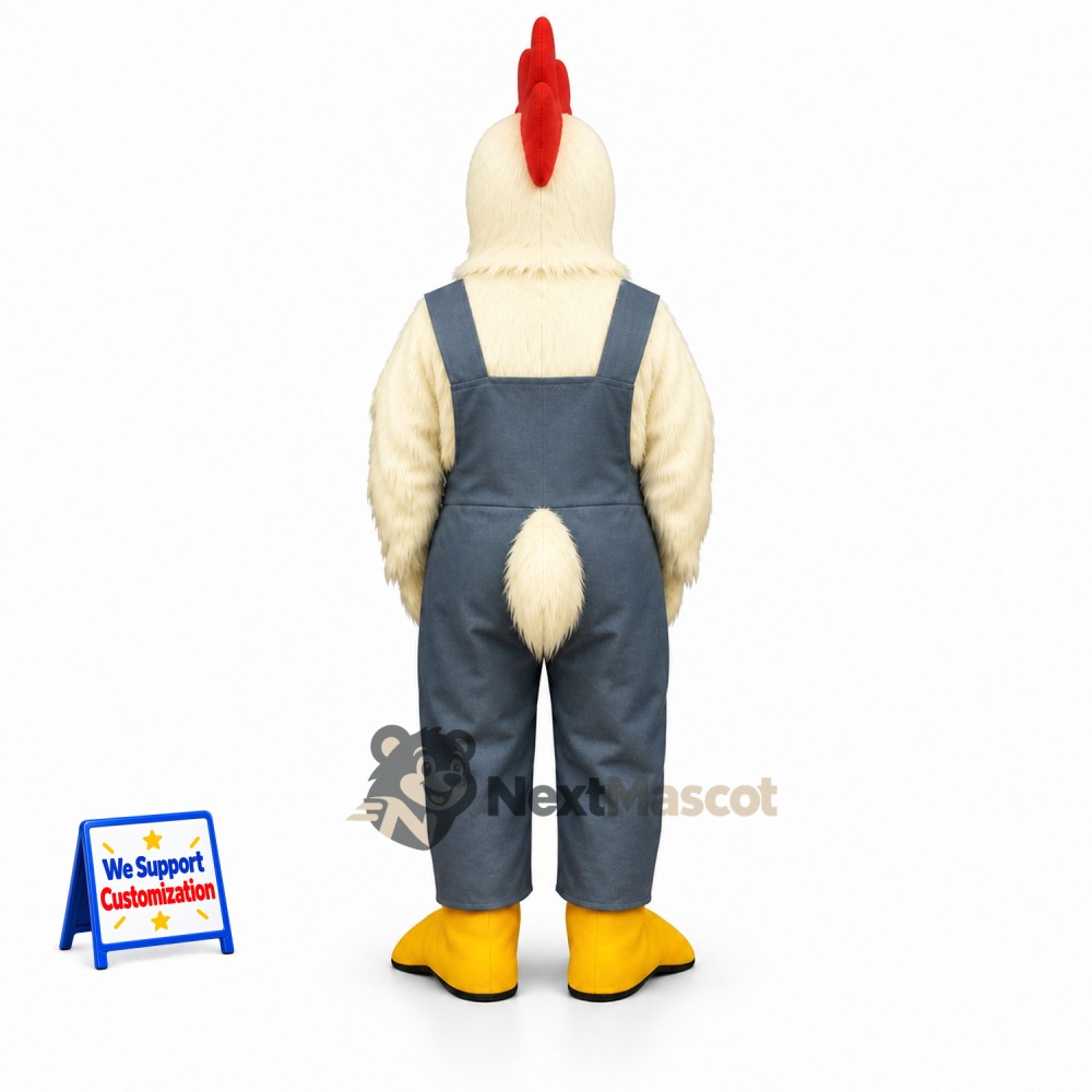 Rooster Mascot Costume - Overalls Rooster Mascot Costume - Overalls