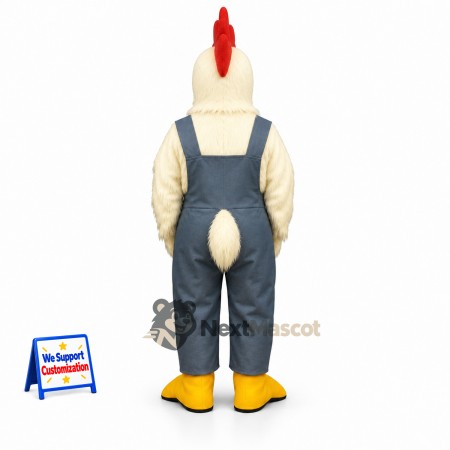 Rooster Mascot Costume - Overalls Rooster Mascot Costume - Overalls
