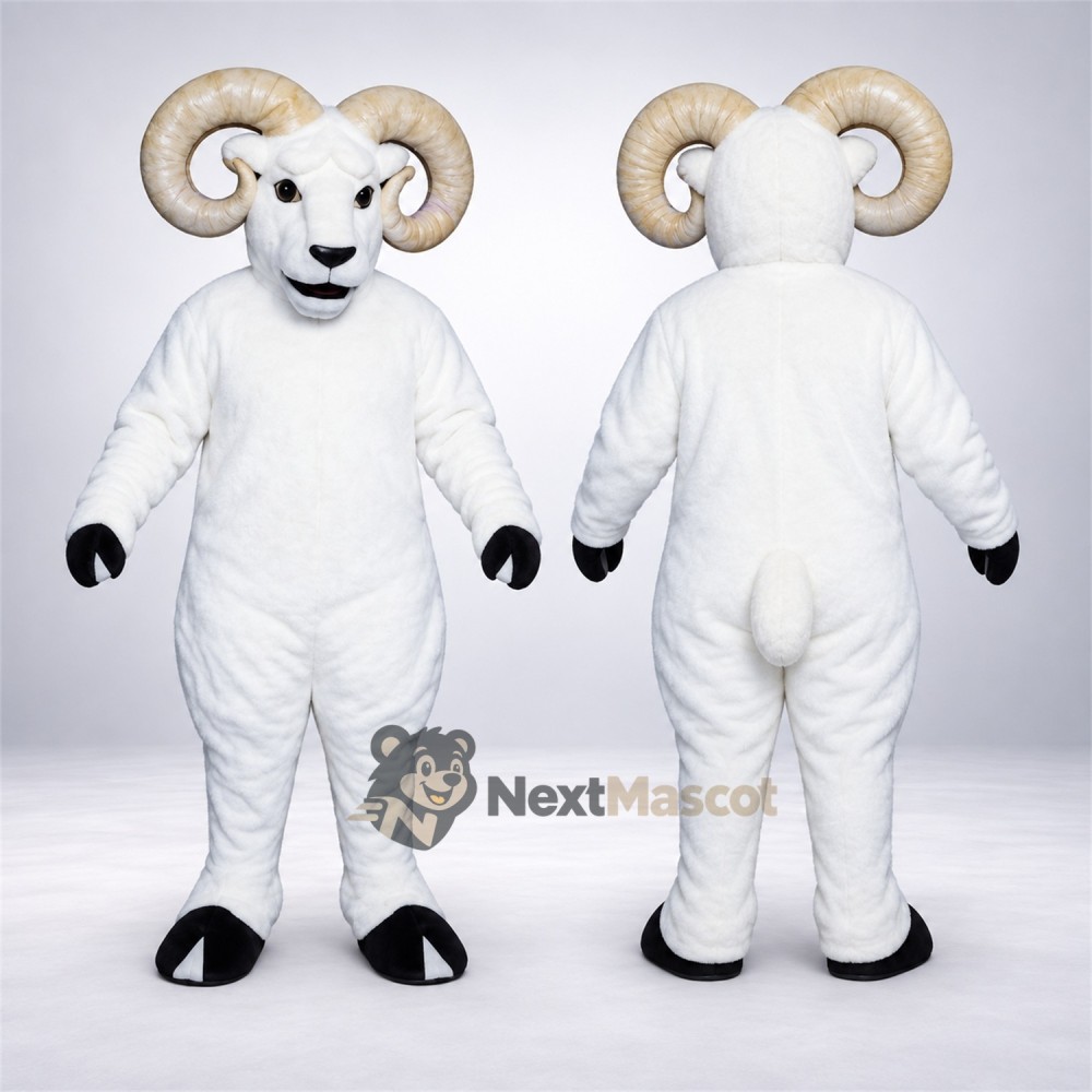 Ram Mascot Costume - White for Community Events Ram Mascot Costume - White for Community Events