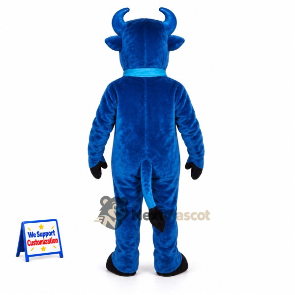 Bull Mascot Costume - Blue, Medal Bull Mascot Costume - Blue, Medal