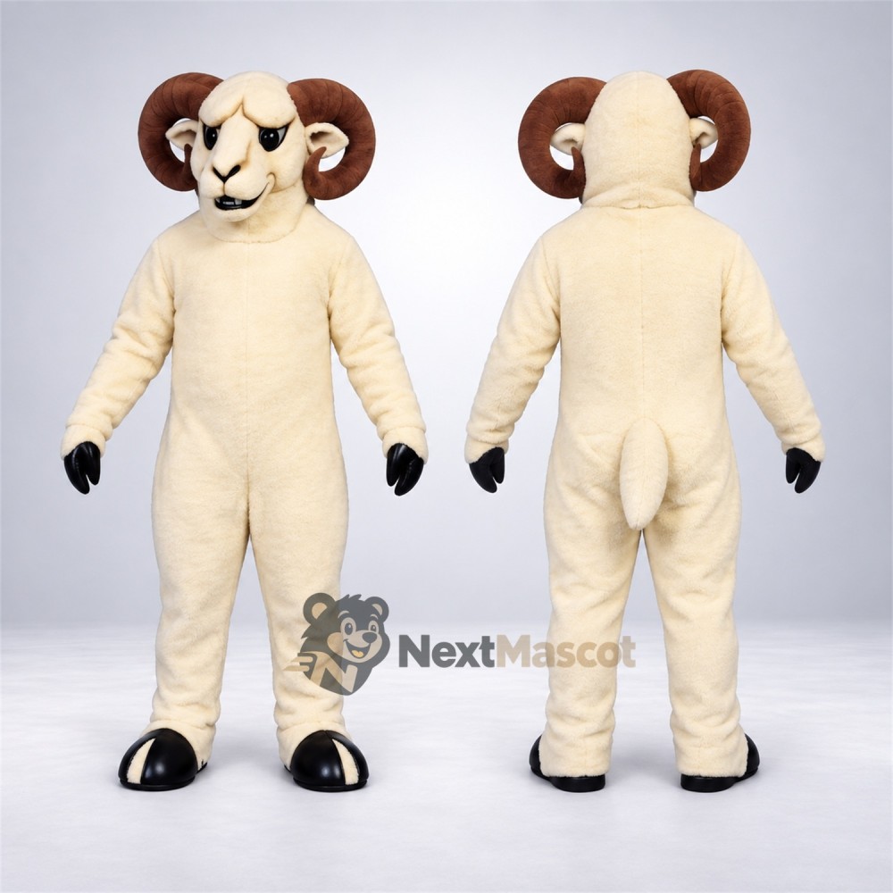 Ram Mascot Costume - White for Festivals Ram Mascot Costume - White for Festivals