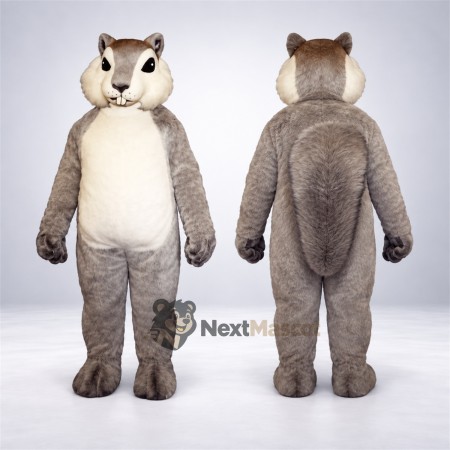 Squirrel Mascot Costume - Gray, White Belly Squirrel Mascot Costume - Gray, White Belly