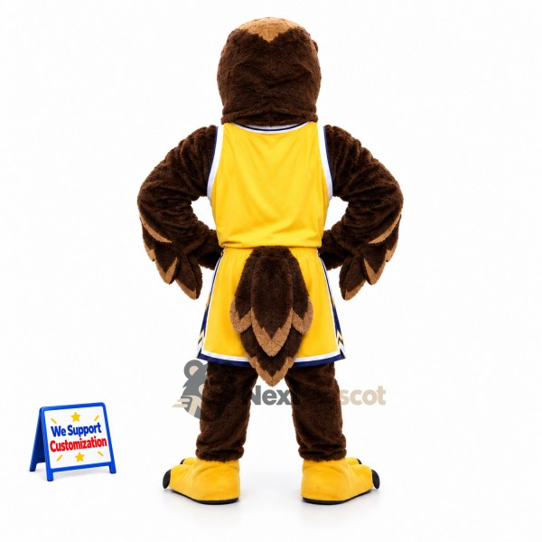 Eagle Mascot Costume - Brown, Yellow Uniform Eagle Mascot Costume - Brown, Yellow Uniform