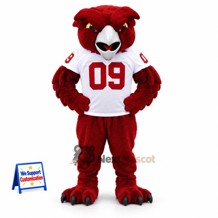 Owl Mascot Costume - Red for Parades Owl Mascot Costume - Red for Parades