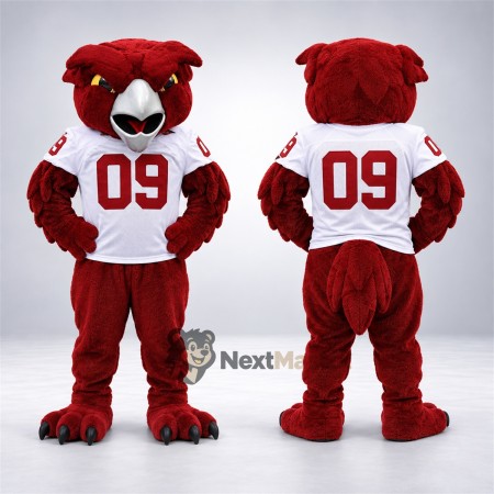 Owl Mascot Costume - Red for Parades Owl Mascot Costume - Red for Parades