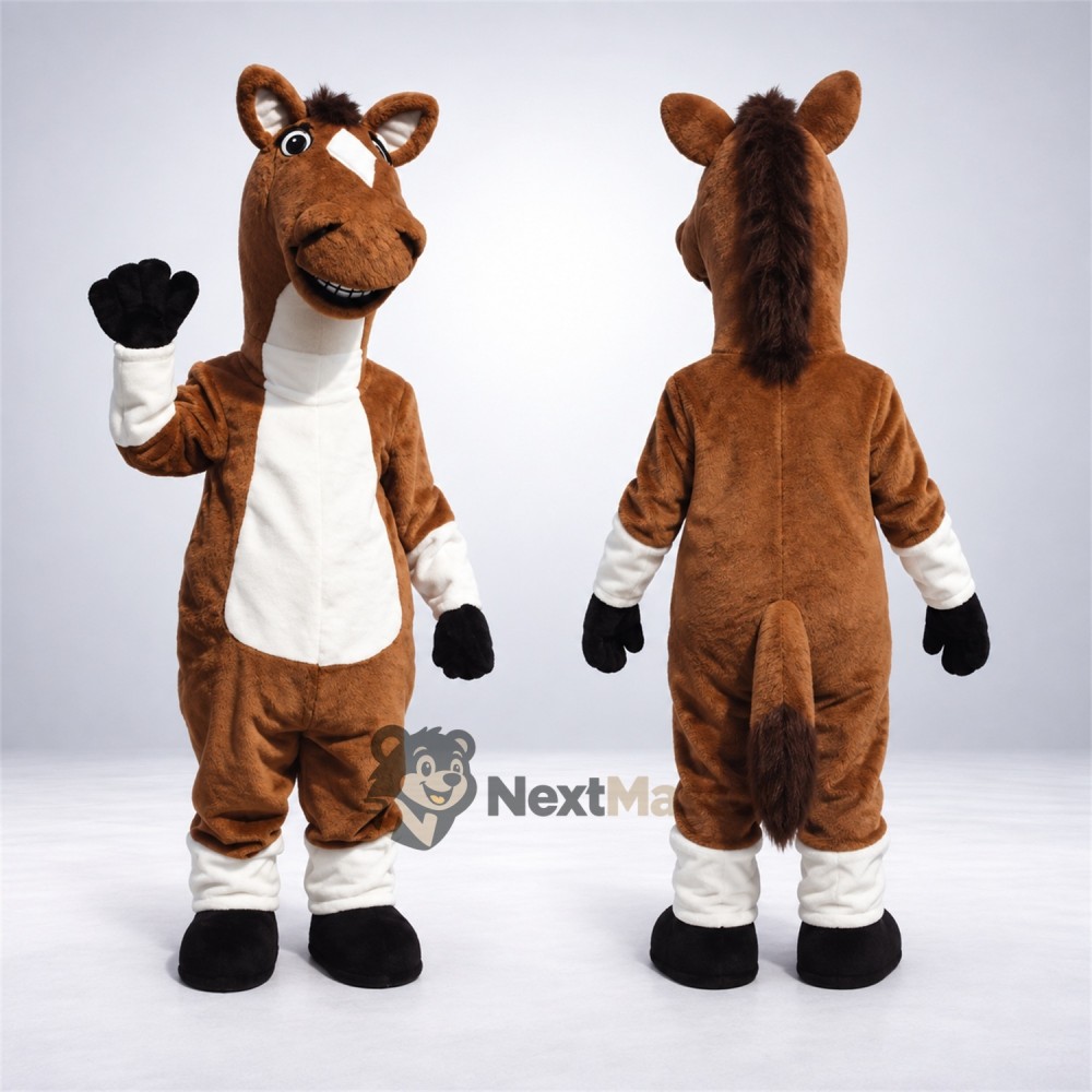 Horse Mascot Costume - Brown for Community Events Horse Mascot Costume - Brown for Community Events
