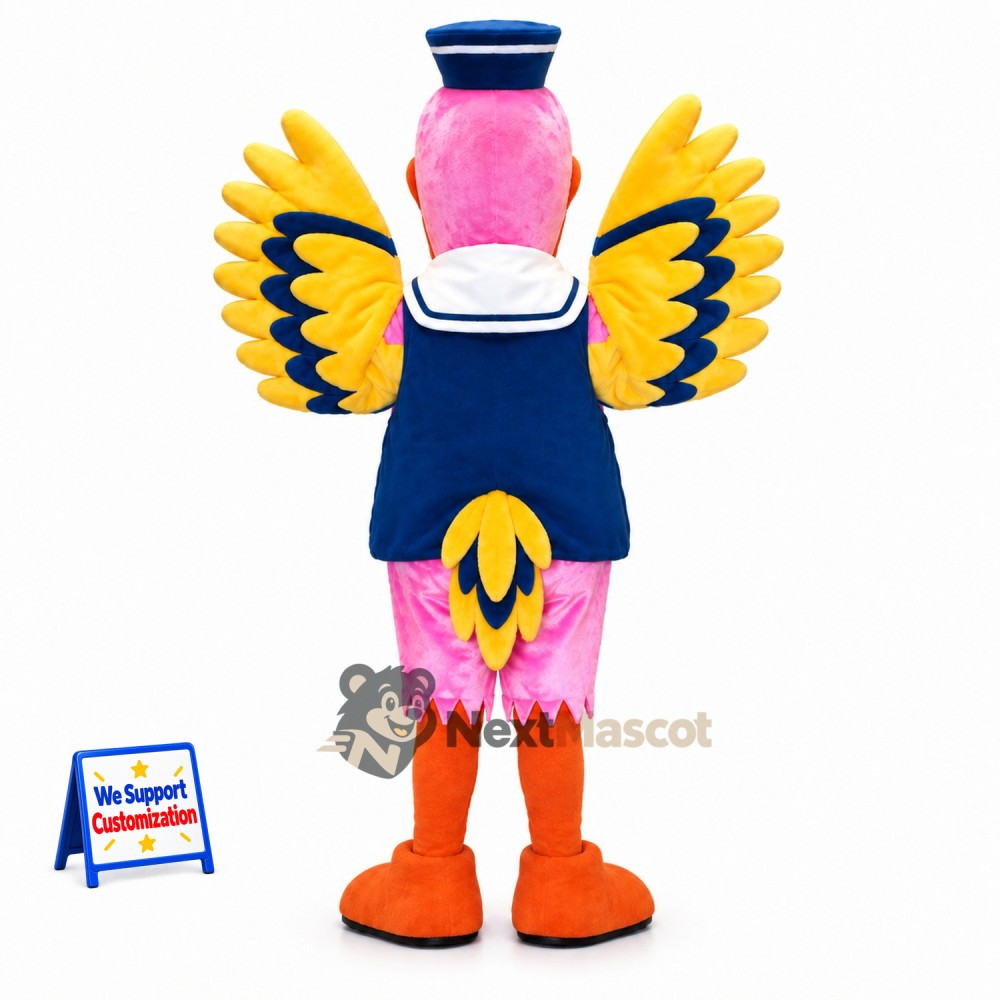 Pelican Mascot Costume - Sailor Style Pelican Mascot Costume - Sailor Style