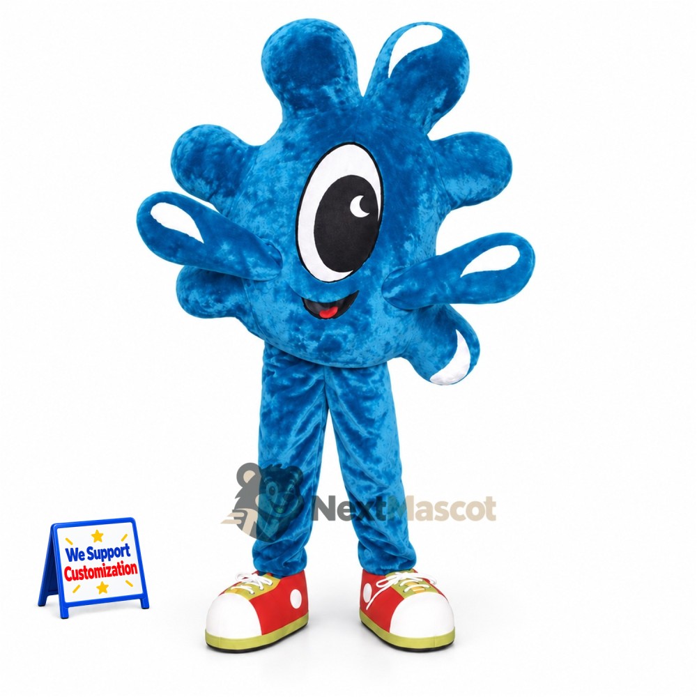 One Eyed Monster Mascot Costume - Blue