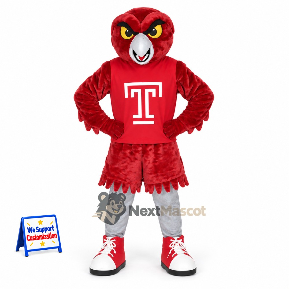 Owl Mascot Costume - Red for School Events