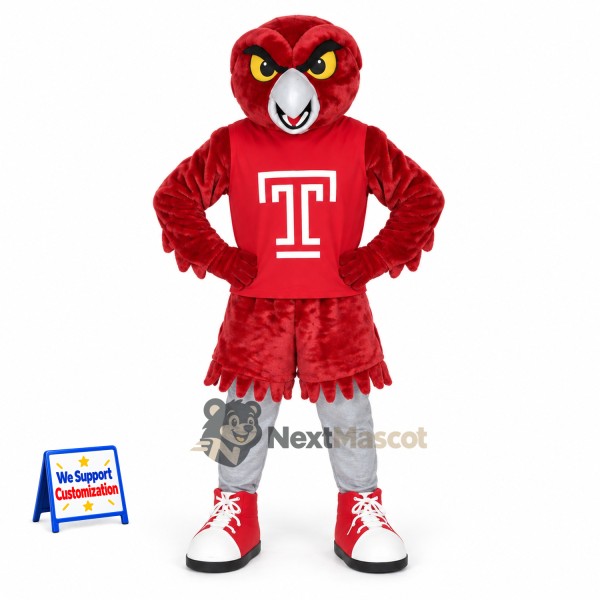 Owl Mascot Costume - Red for School Events