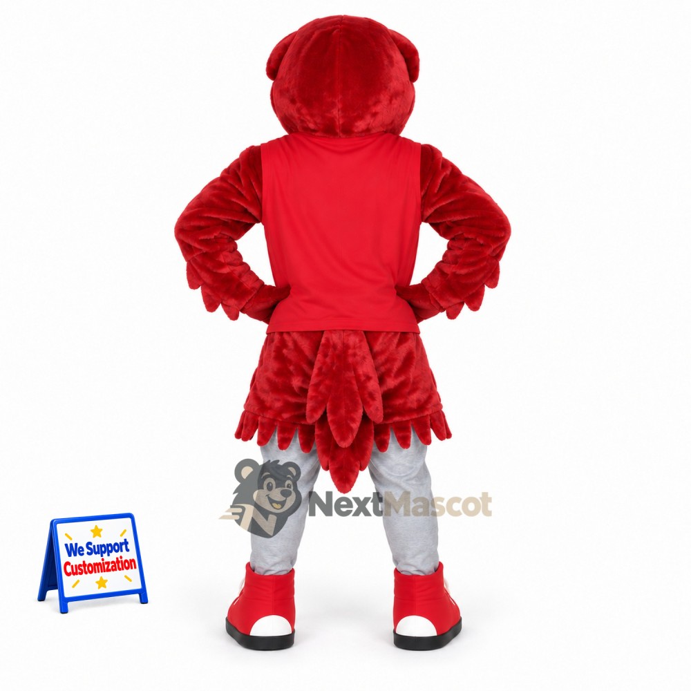 Owl Mascot Costume - Red for School Events