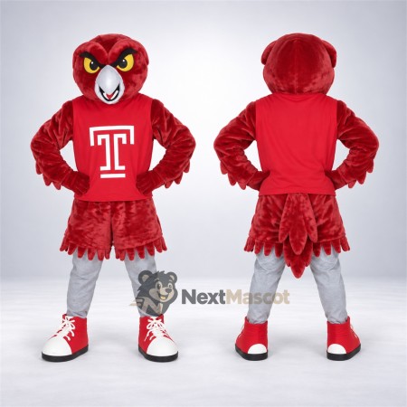 Owl Mascot Costume - Red for School Events