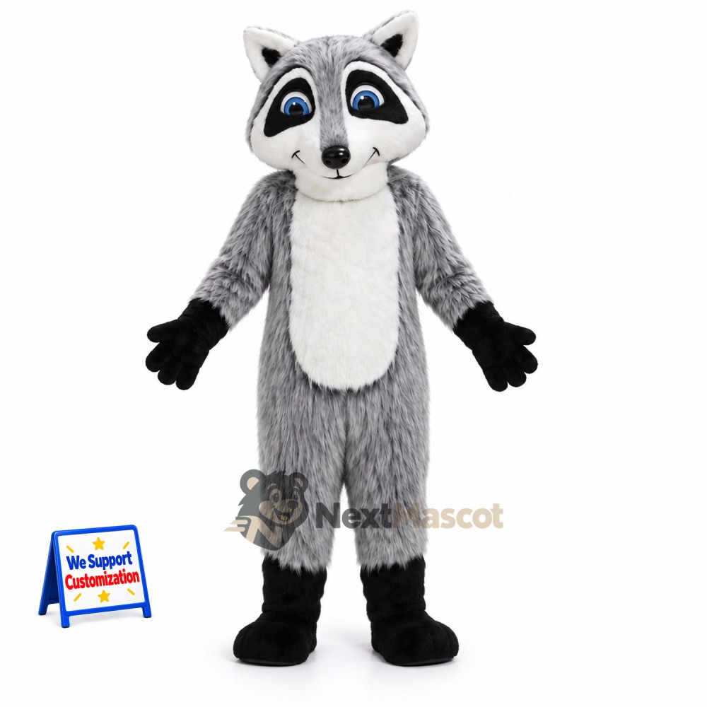 Raccoon Mascot Costume - Gray for School Spirit Raccoon Mascot Costume - Gray for School Spirit