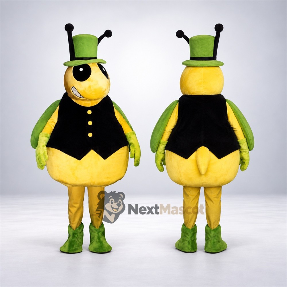 Bee Mascot Costume - Green Top Hat Bee Mascot Costume - Green Top Hat