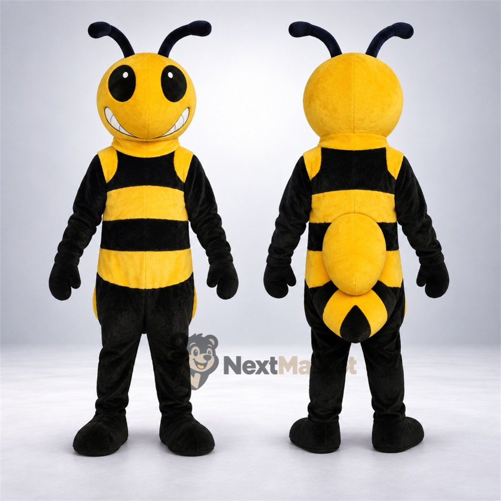 Bee Mascot Costume - Yellow, Orange Antennae Bee Mascot Costume - Yellow, Orange Antennae