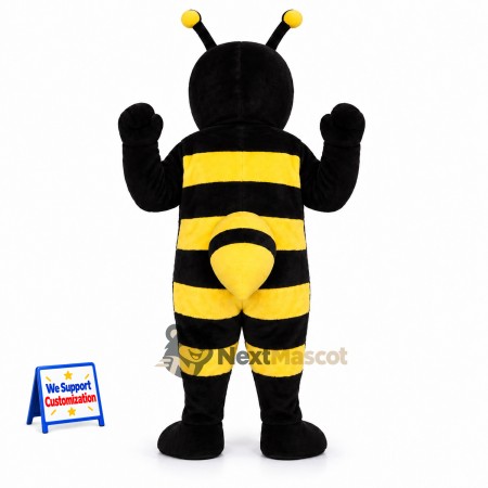 Bee Mascot Costume - Muscular, Yellow, Rounded Antennae Bee Mascot Costume - Muscular, Yellow, Rounded Antennae