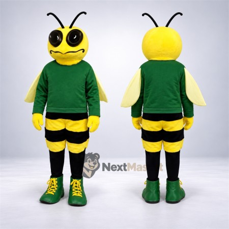Bee Mascot Costume - Green Shirt for Garden Events Bee Mascot Costume - Green Shirt for Garden Events